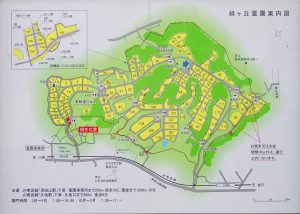 緑ヶ丘霊園内の案内図